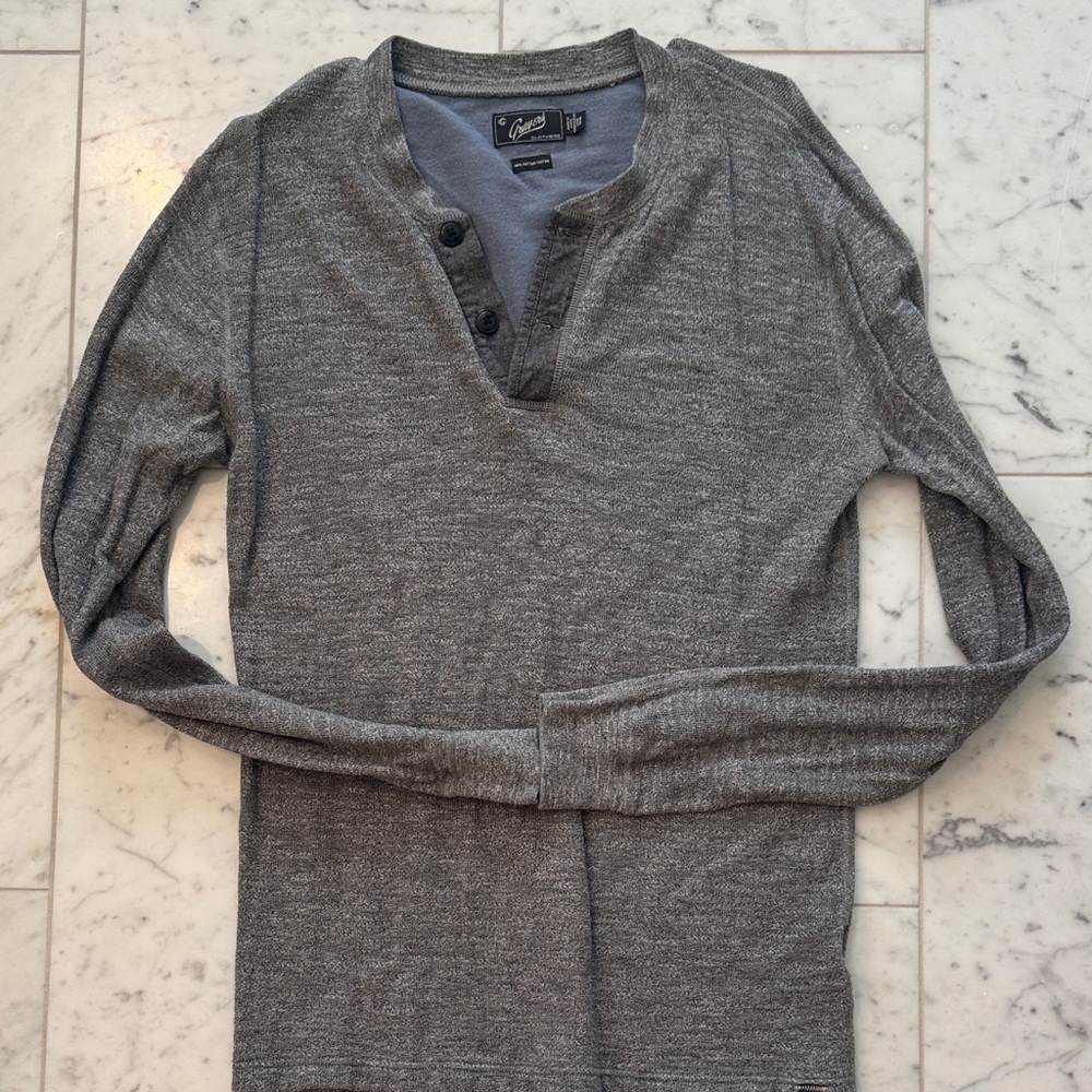 Grayer’s Clothiers - Gray Henley Long Sleeve Shirt
